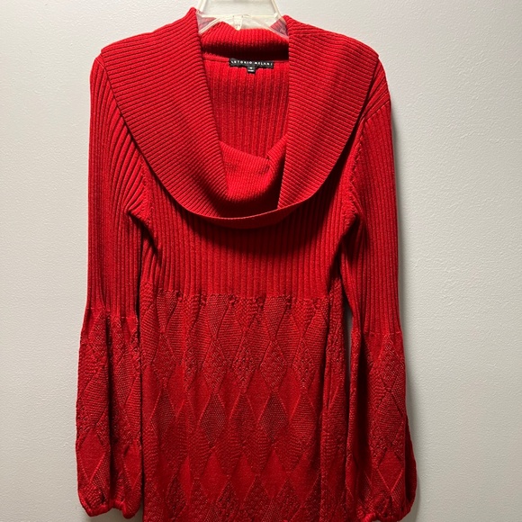 ❤️ANTONIO MELANI COW NECK SWEATER DRESS - Picture 1 of 8